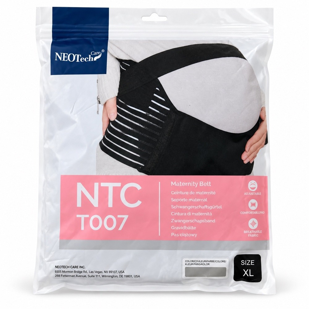 NEW NEOTech Care Maternity Support Belly Band XL Grey Pregnancy Gray Baby Shower